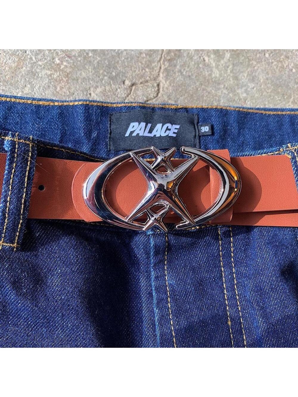 Vintage Y2K Brown Punk Cyber Star Moon Belt - Picture 4 of 8